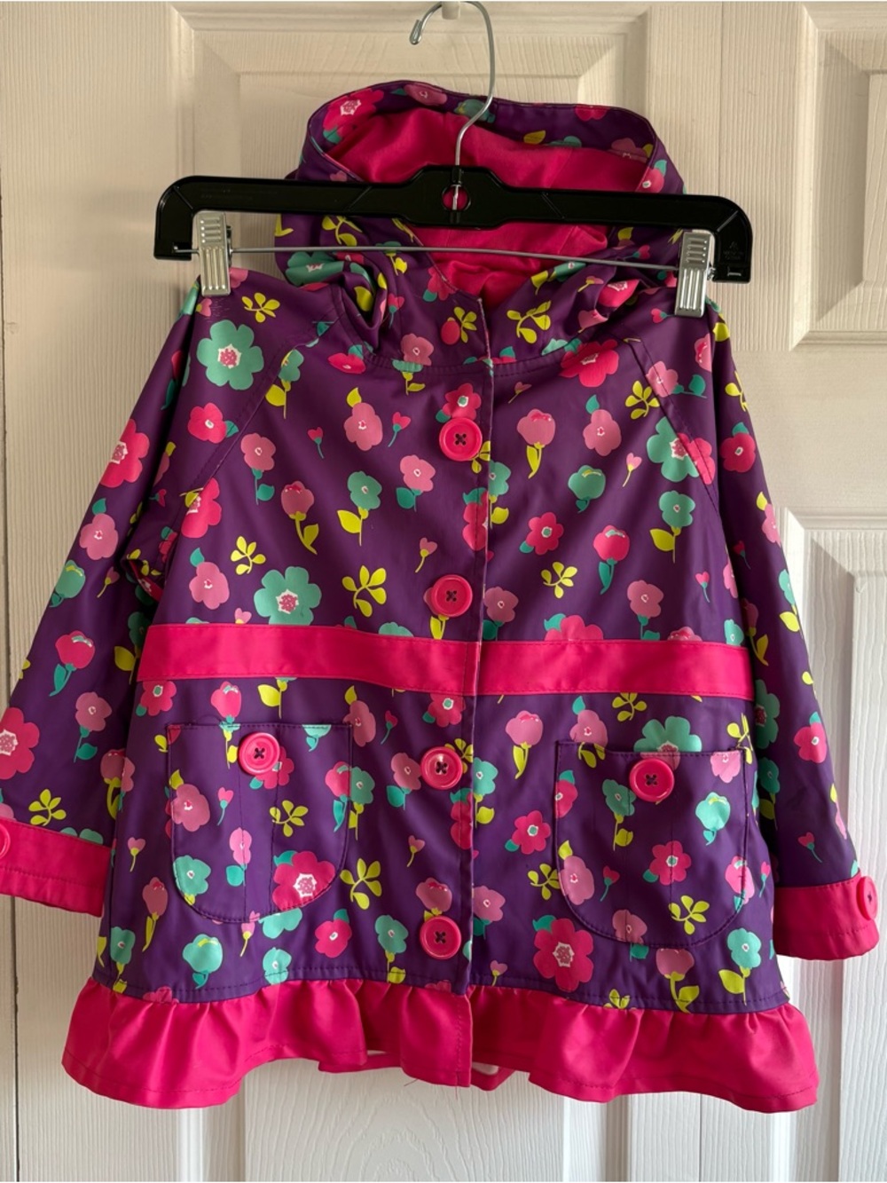 Western Chief Lovely Floral Purple Pink Flower Rain Coat 5 Spring Jacket Hoodie